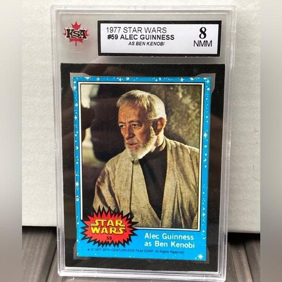 1977 Star Wars #59 Alec Guiness As Ben Kenobi KSA 8 FRESHLY GRADED NOT PSA - Picture 1 of 2